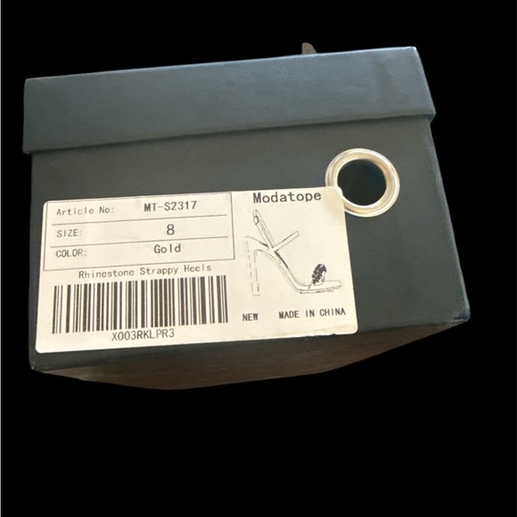 Moda Rope Gold Embellished Heels - Picture 6 of 6